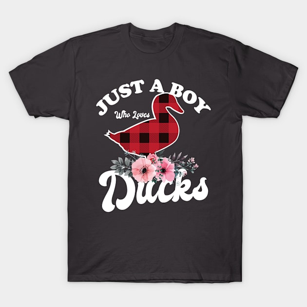 Just a Boy Who Love Ducks T-Shirt by Eteefe